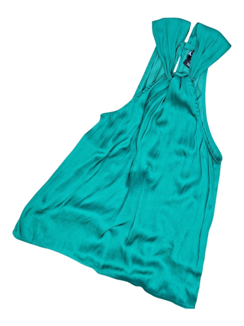 Sincerely Jules Emerald Green Satin Halter Blouse Size [S]